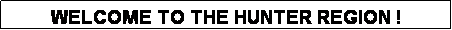 Text Box: WELCOME TO THE HUNTER REGION !