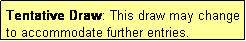 Text Box: Tentative Draw: This draw may change
to accommodate further entries.