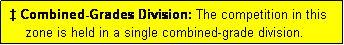 Text Box:  � Combined-Grades Division: The competition in this
     zone is held in a single combined-grade division.